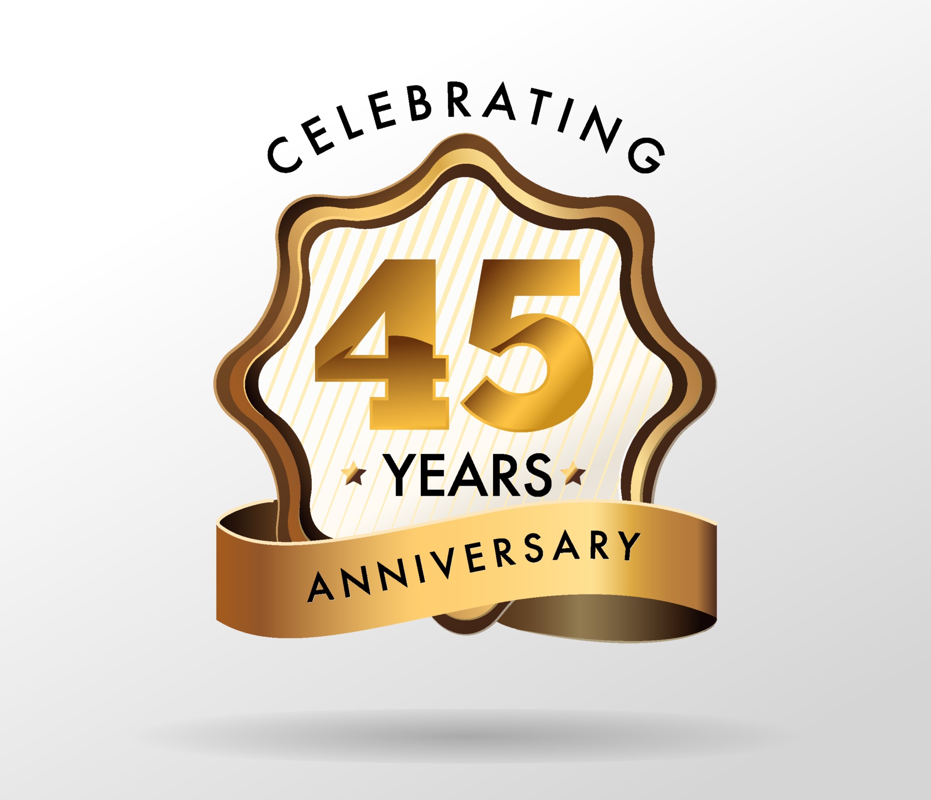 45-years-anniversary-celebration-logotype-anniversaries-logo-set-free-vector